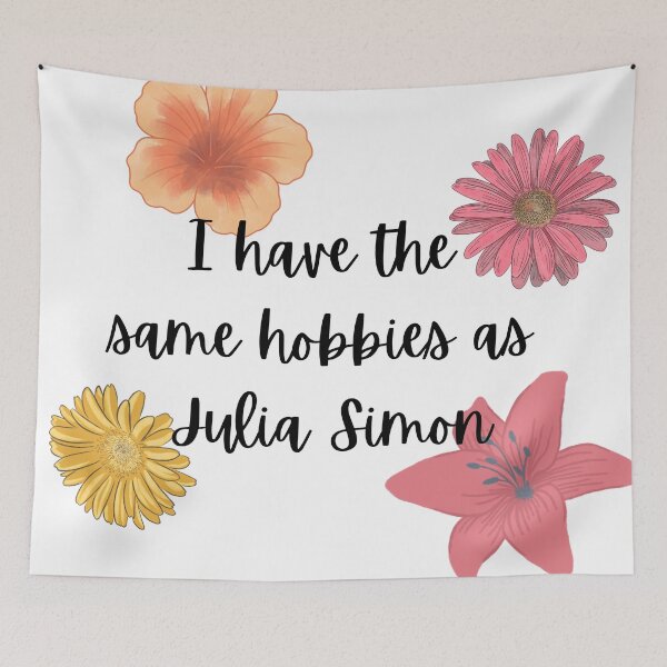Item preview, Julia Simon's hobbies designed and sold by RedBibSkiMemes.