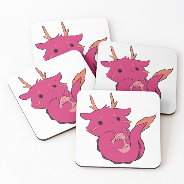 Item preview, Cozy baby dragon - sleepy pink forest dragon designed and sold by aziza-doodles.