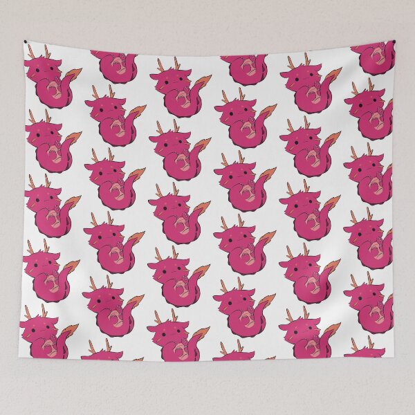 Item preview, Cozy baby dragon - sleepy pink forest dragon designed and sold by aziza-doodles.