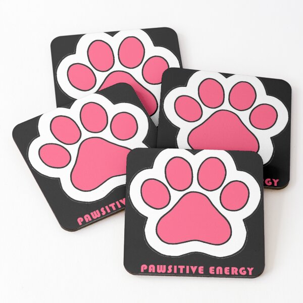 Item preview, Pawsitive Energy - Cute Pink Paw Print  designed and sold by Tokraz-art.