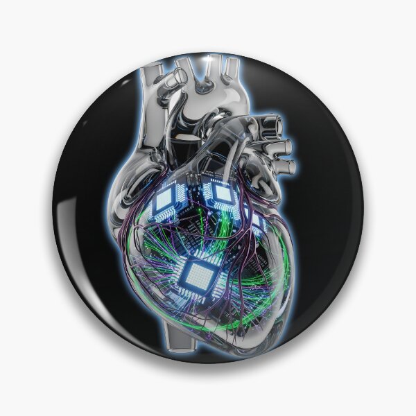 Item preview, Cybernetic Heart Neon Circuit Anatomy designed and sold by powersunlight.