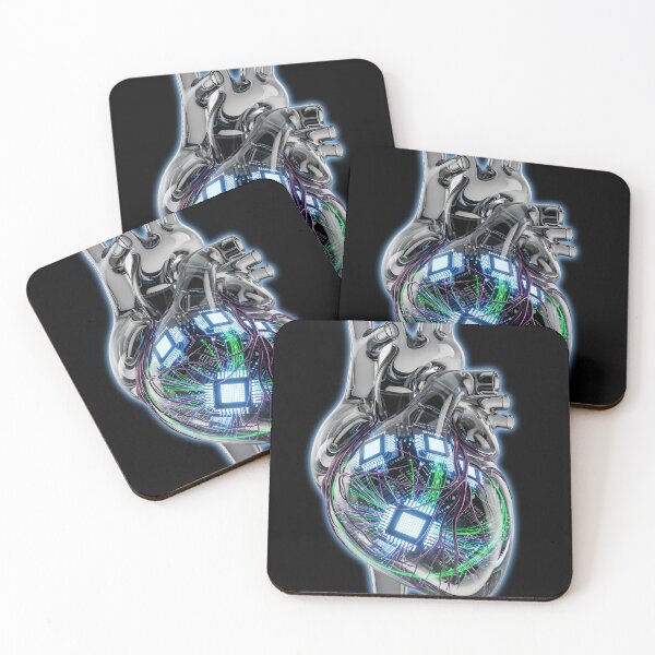 Item preview, Cybernetic Heart Neon Circuit Anatomy designed and sold by powersunlight.