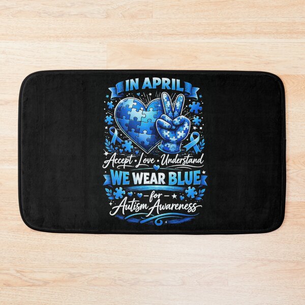 Item preview, in April We Wear Blue Autism Awareness Men Women Kids Autism designed and sold by Ali-printshop.