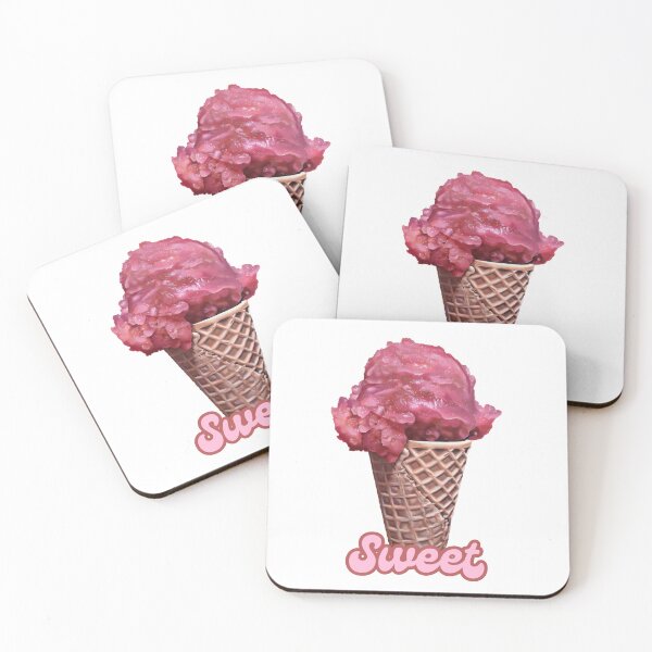 Item preview, Raspberry Sorbet Fruit Ice Cream Sweet Painting designed and sold by Whimsical Food Paintings by Kim Testone.