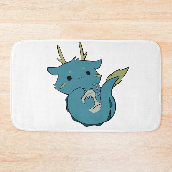 Item preview, Cozy baby dragon - sleepy blue forest dragon designed and sold by aziza-doodles.