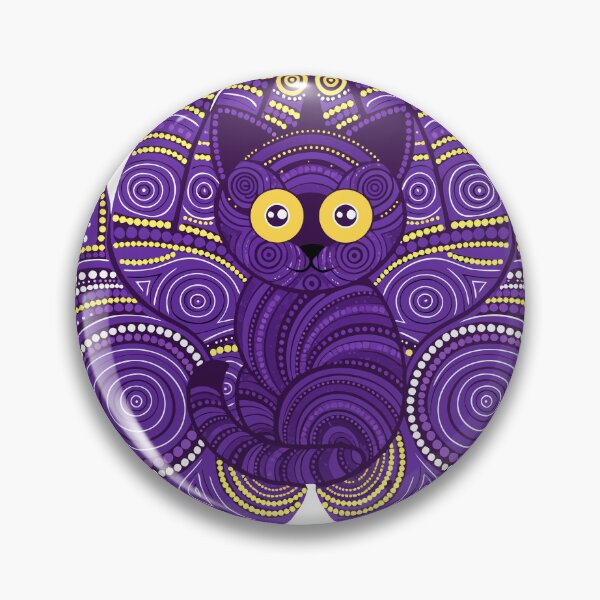 Item preview, Purple Mandala Cat Hands Dot Art designed and sold by Stellar Geometry.