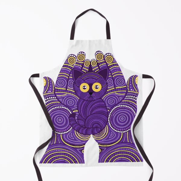 Item preview, Purple Mandala Cat Hands Dot Art designed and sold by Stellar Geometry.