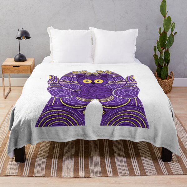 Item preview, Purple Mandala Cat Hands Dot Art designed and sold by Stellar Geometry.
