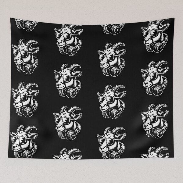 Item preview, GOAT DJ Goat with Headphones – Cool Music Lover Design designed and sold by TipTop GFX.