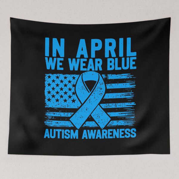 Item preview, in april we wear blue autism awareness  designed and sold by Ali-printshop.