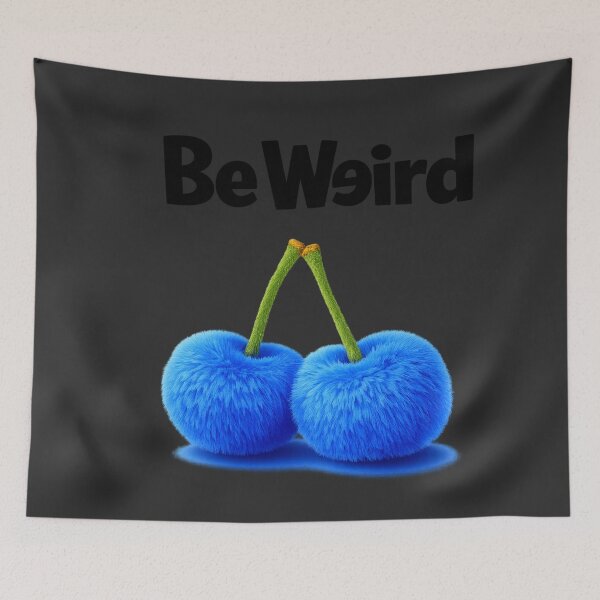 Item preview, Be Wǝird Blue Cherry Art designed and sold by PurrfectWhisper.