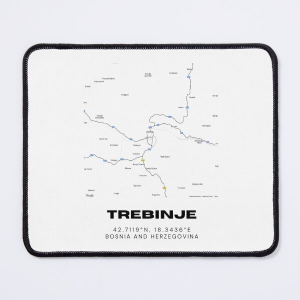 Item preview, Trebinje Bosnia Minimalist Map Poster | Elegant City Layout Art designed and sold by RM-Journey.