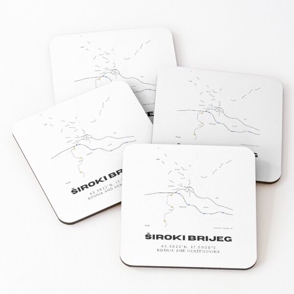 Item preview, Široki Brijeg Bosnia Minimalist Map Print | Contemporary City Map Poster designed and sold by RM-Journey.