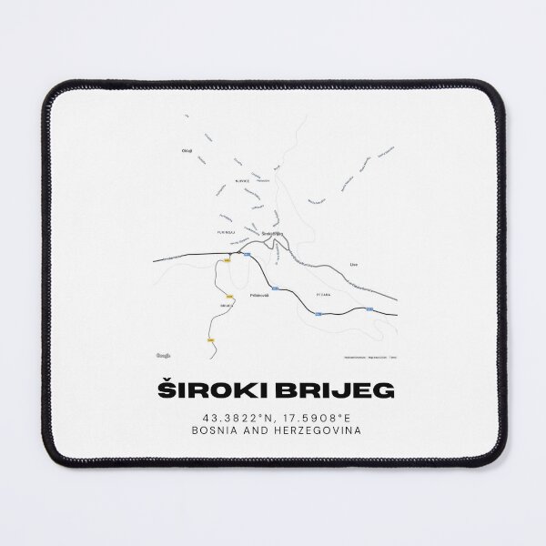 Item preview, Široki Brijeg Bosnia Minimalist Map Print | Contemporary City Map Poster designed and sold by RM-Journey.