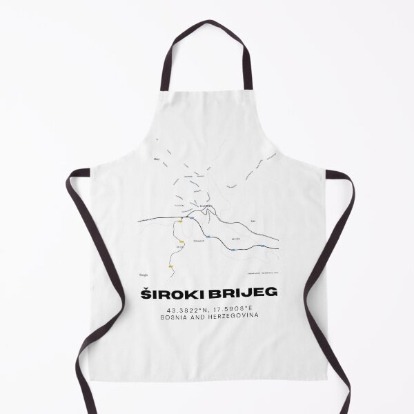 Item preview, Široki Brijeg Bosnia Minimalist Map Print | Contemporary City Map Poster designed and sold by RM-Journey.