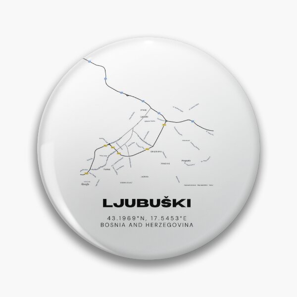Item preview, Ljubuški Bosnia Minimalist Map Poster | Stylish City Map Art designed and sold by RM-Journey.