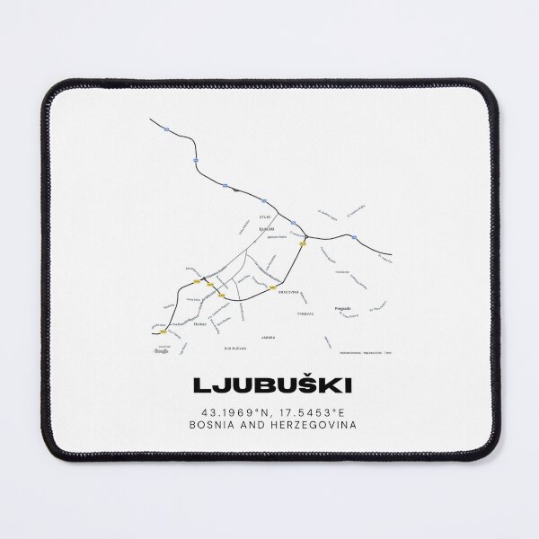 Item preview, Ljubuški Bosnia Minimalist Map Poster | Stylish City Map Art designed and sold by RM-Journey.