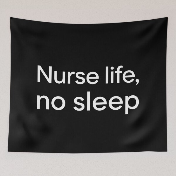 Item preview, Nurse Life No Sleep – Minimalist Healthcare Quote Typography designed and sold by ModdiesColors.