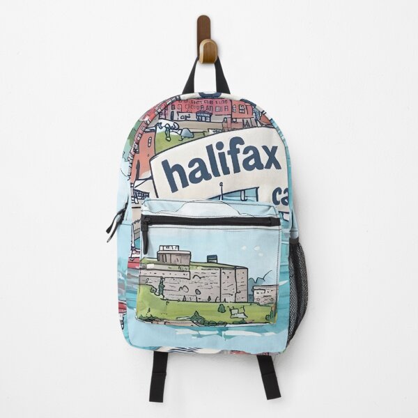 Artikelvorschau, Halifax, Nova Scotia, Kanada – Niedliche Aquarell-Skyline-Landschaft entworfen und verkauft von HowToCanadian.