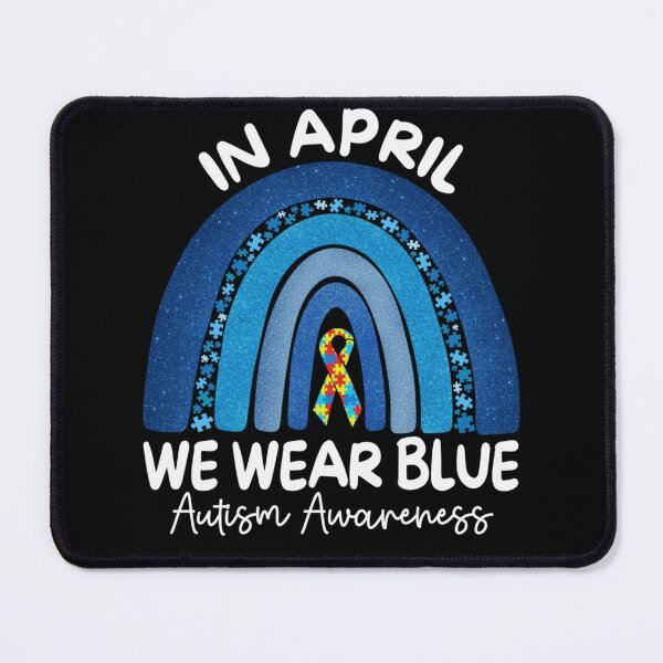 Item preview, Autism Awareness Rainbow In April We Wear Blue Ribbon Autism designed and sold by Ali-printshop.