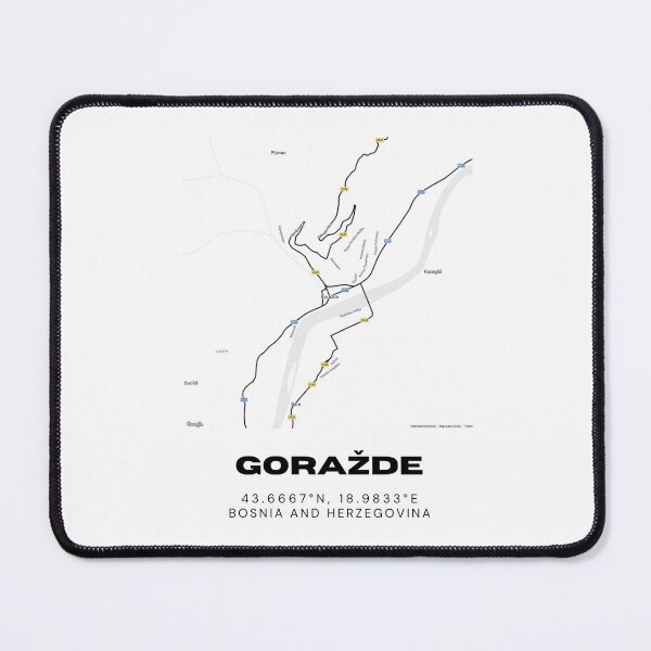 Item preview, Goražde Bosnia Minimalist Map Poster | Modern Street Map Design designed and sold by RM-Journey.