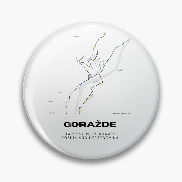 Item preview, Goražde Bosnia Minimalist Map Poster | Modern Street Map Design designed and sold by RM-Journey.