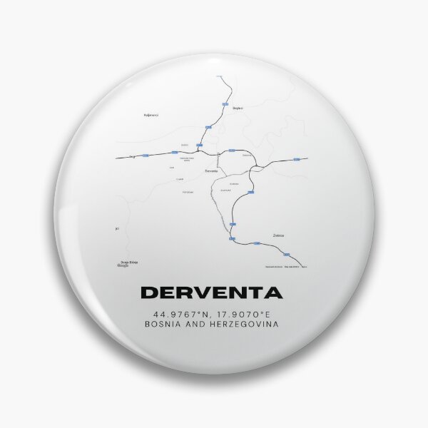 Item preview, Derventa Bosnia Minimalist Map Print | Contemporary City Art designed and sold by RM-Journey.