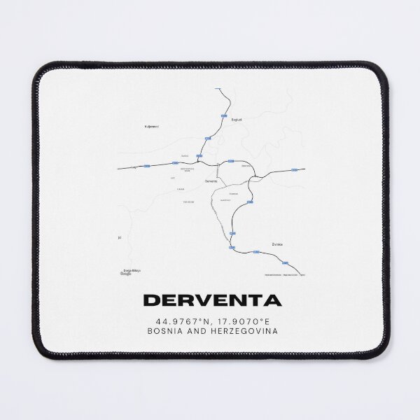 Item preview, Derventa Bosnia Minimalist Map Print | Contemporary City Art designed and sold by RM-Journey.