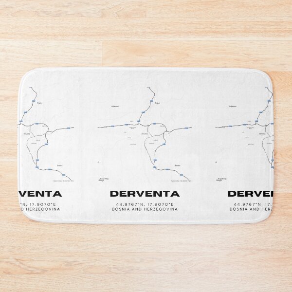 Item preview, Derventa Bosnia Minimalist Map Print | Contemporary City Art designed and sold by RM-Journey.
