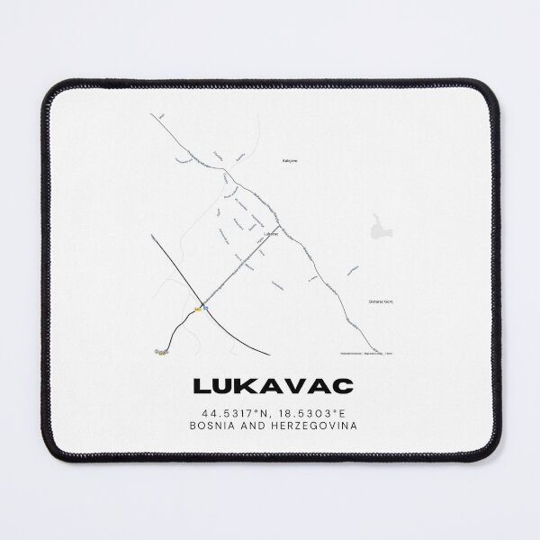 Item preview, Lukavac Bosnia Minimalist Map Poster | Elegant City Map Wall Art designed and sold by RM-Journey.