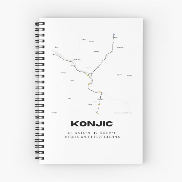 Item preview, Konjic Bosnia Minimalist Map Poster | Nature-Inspired City Map Design designed and sold by RM-Journey.