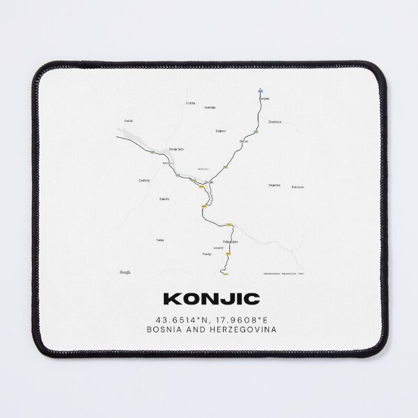 Item preview, Konjic Bosnia Minimalist Map Poster | Nature-Inspired City Map Design designed and sold by RM-Journey.