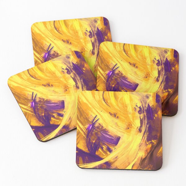 Item preview, Golden Inferno – Abstract Digital Painting designed and sold by Caelder.