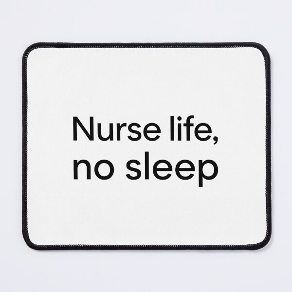 Item preview, Nurse Life No Sleep – Clean Black and White Typography designed and sold by ModdiesColors.
