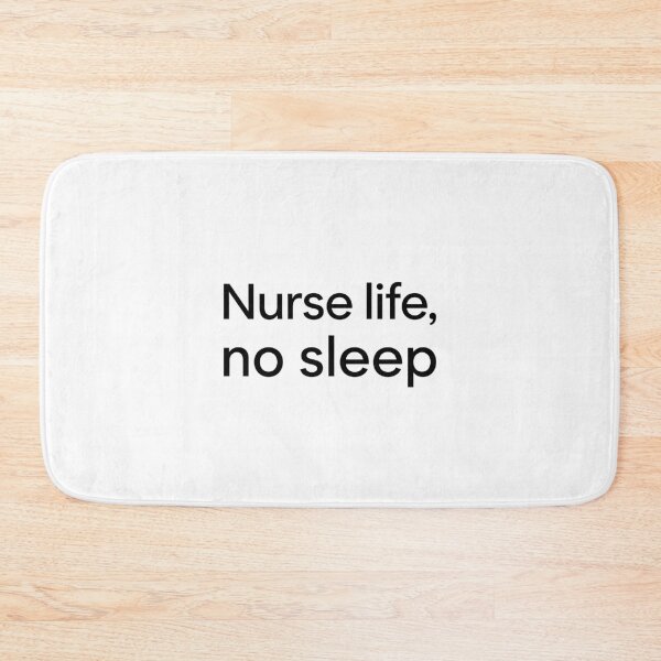 Item preview, Nurse Life No Sleep – Clean Black and White Typography designed and sold by ModdiesColors.
