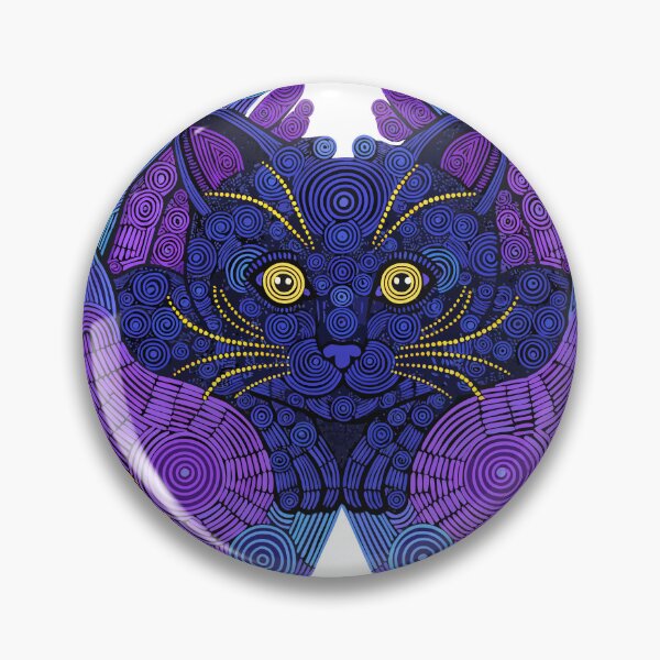 Item preview, Purple Mandala Cat Hands Dot Art designed and sold by Stellar Geometry.
