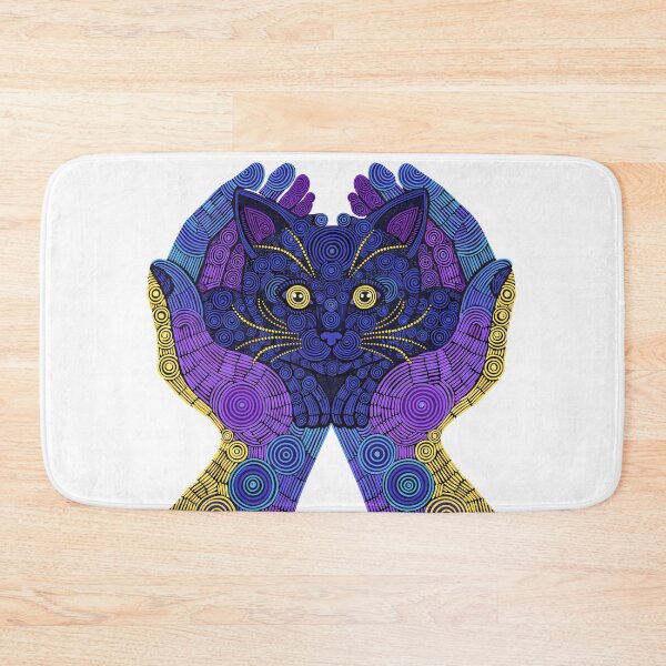 Item preview, Purple Mandala Cat Hands Dot Art designed and sold by Stellar Geometry.