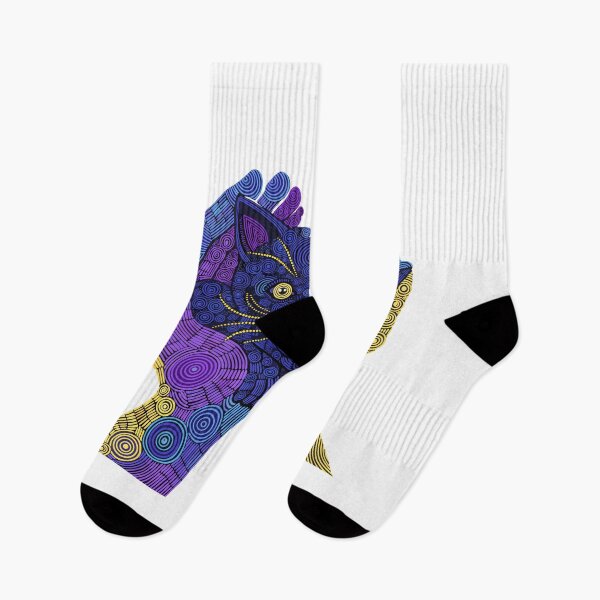 Item preview, Purple Mandala Cat Hands Dot Art designed and sold by Stellar Geometry.