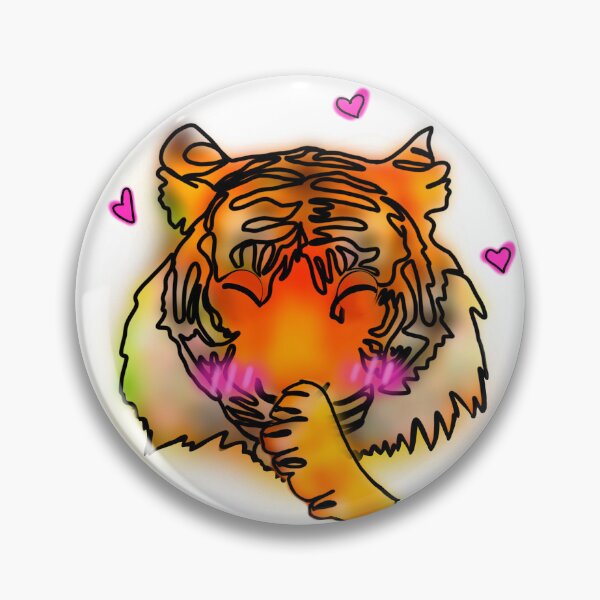 Item preview, Maple the Tiger heart blush emoji - animalz  designed and sold by Ashley’sAnimalz.
