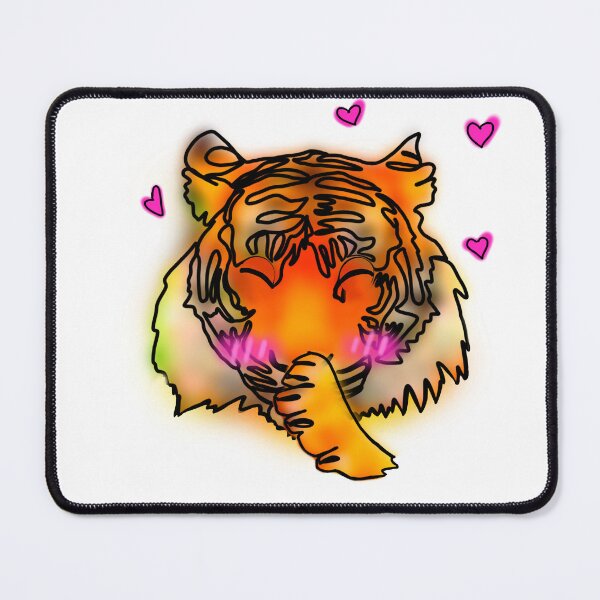 Item preview, Maple the Tiger heart blush emoji - animalz designed and sold by Ashley’sAnimalz.