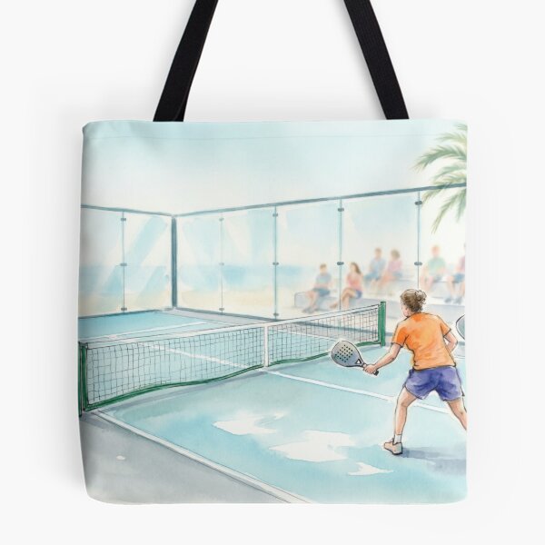 Item preview, Padel Court Watercolor Art – Beach Players & Glass Court Design designed and sold by ticzla95.