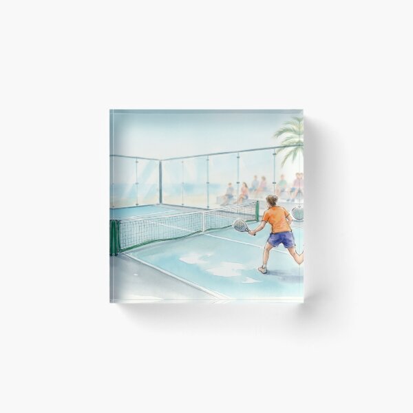 Item preview, Padel Court Watercolor Art – Beach Players & Glass Court Design designed and sold by ticzla95.