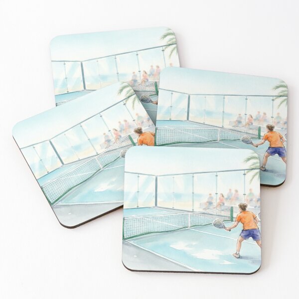 Item preview, Padel Court Watercolor Art – Beach Players & Glass Court Design designed and sold by ticzla95.