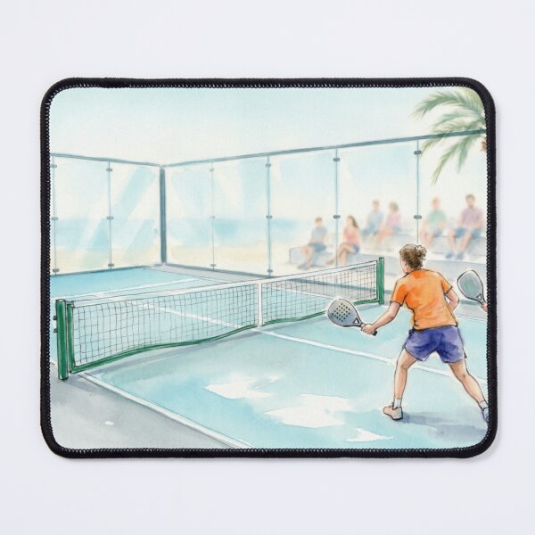 Item preview, Padel Court Watercolor Art – Beach Players & Glass Court Design designed and sold by ticzla95.
