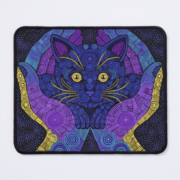 Item preview, Purple Mandala Cat Hands Dot Art designed and sold by Stellar Geometry.