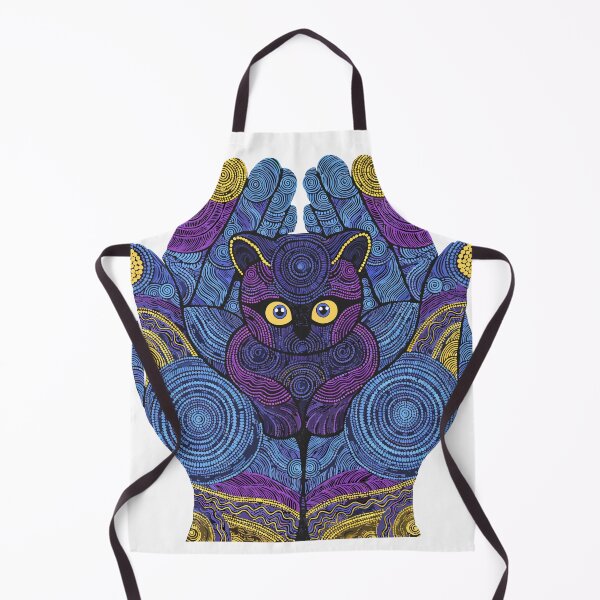 Item preview, Purple Mandala Cat Hands Dot Art designed and sold by Stellar Geometry.
