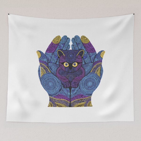 Item preview,  Purple Mandala Cat Hands Dot Art designed and sold by Stellar Geometry.
