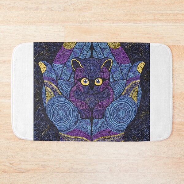 Item preview, Purple Mandala Cat Hands Dot Art designed and sold by Stellar Geometry.