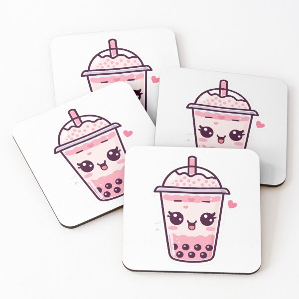 Artikelvorschau, Fröhlicher Kawaii-Bubble-Tea-Becher – Niedlicher, lächelnder Boba-Drink-Aufkleber entworfen und verkauft von FluffiPopo.