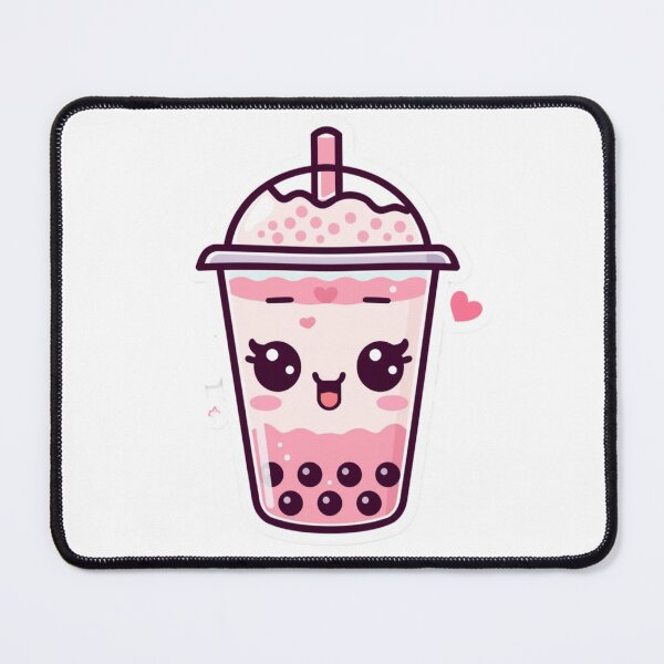Item preview, Happy Kawaii Bubble Tea Cup - Cute Smiling Boba Drink Sticker designed and sold by FluffiPopo.